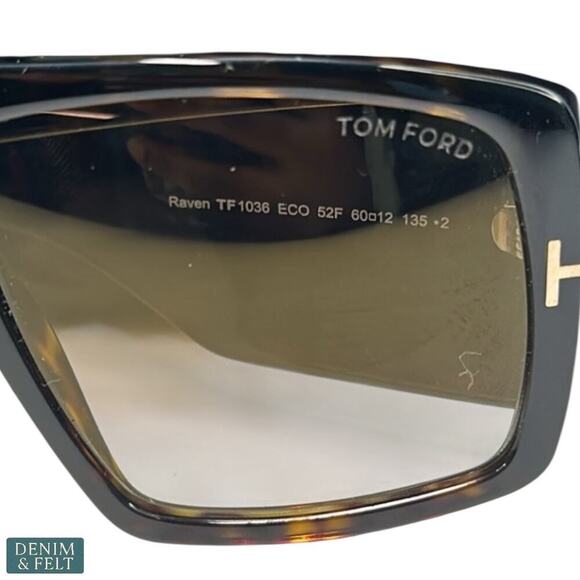 Tom Ford Raven FT1036/S Sunglasses Dark Tortoise Brown Gradient 52F Italy NEW!! - Picture 8 of 16